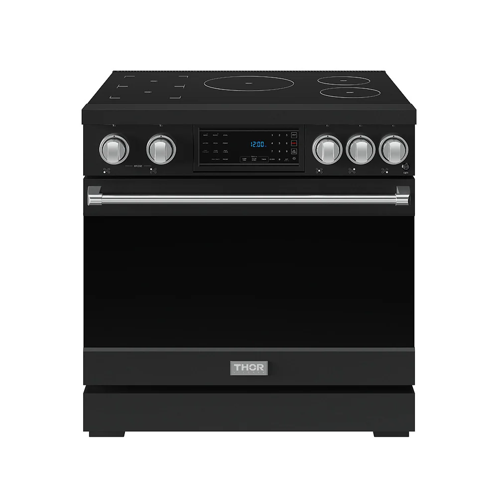Thor Kitchen Gordon Ramsay Black Stainless Steel 36" Induction Range (6.0 cu ft)- RSI36B