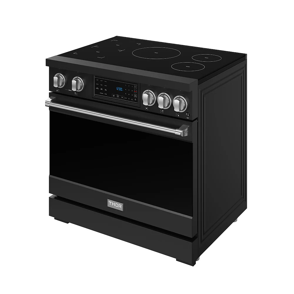 Thor Kitchen Gordon Ramsay Black Stainless Steel 36" Induction Range (6.0 cu ft)- RSI36B - Image 2