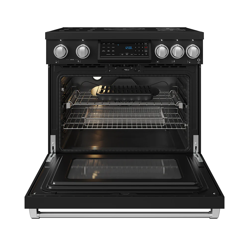 Thor Kitchen Gordon Ramsay Black Stainless Steel 36" Induction Range (6.0 cu ft)- RSI36B - Image 3