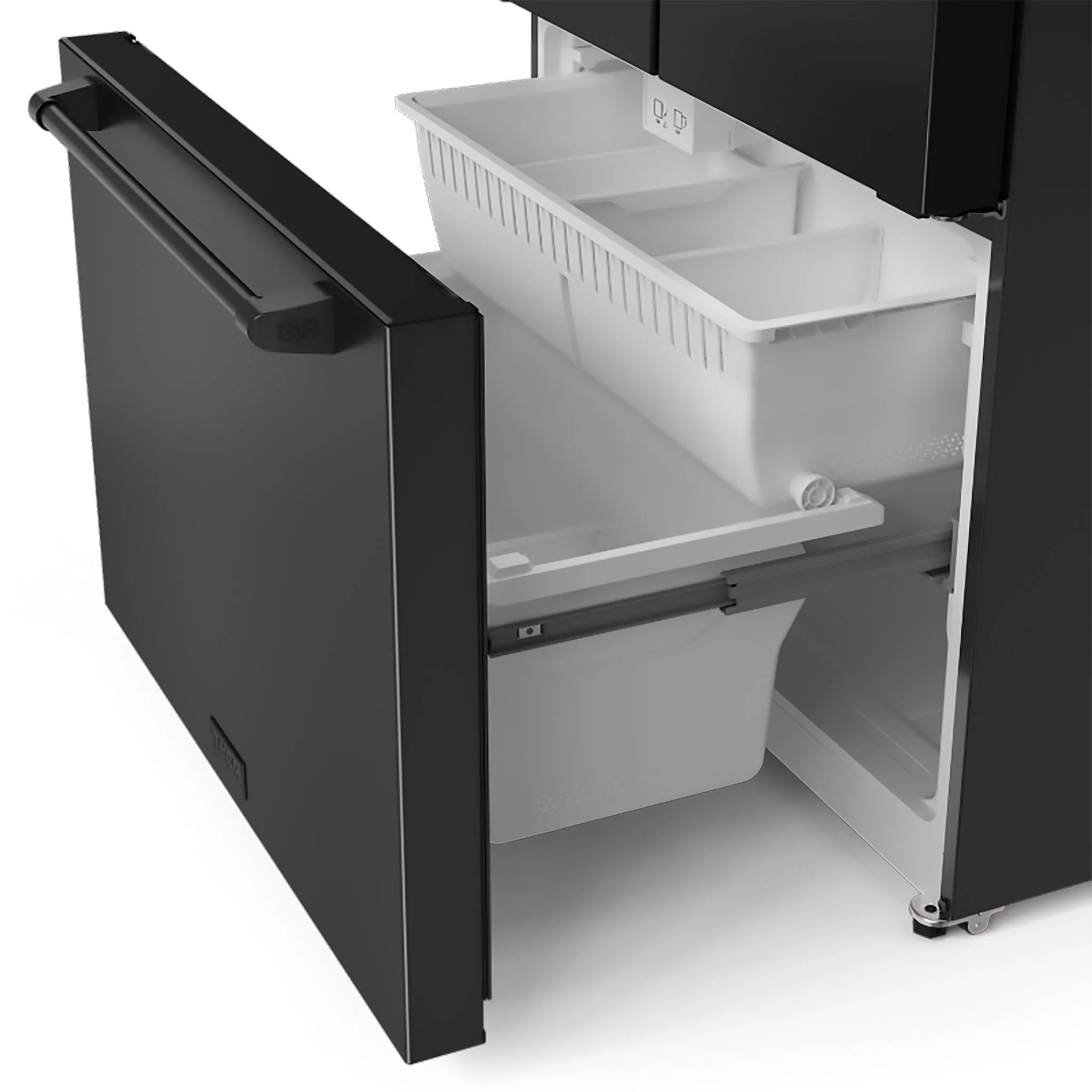 Thor Kitchen - Gordon Ramsay Collection 36" 20.3 Cu. Ft. Matte Black Counter-Depth French Door Refrigerator with Ice Maker - RF3621CTD00 - Image 4