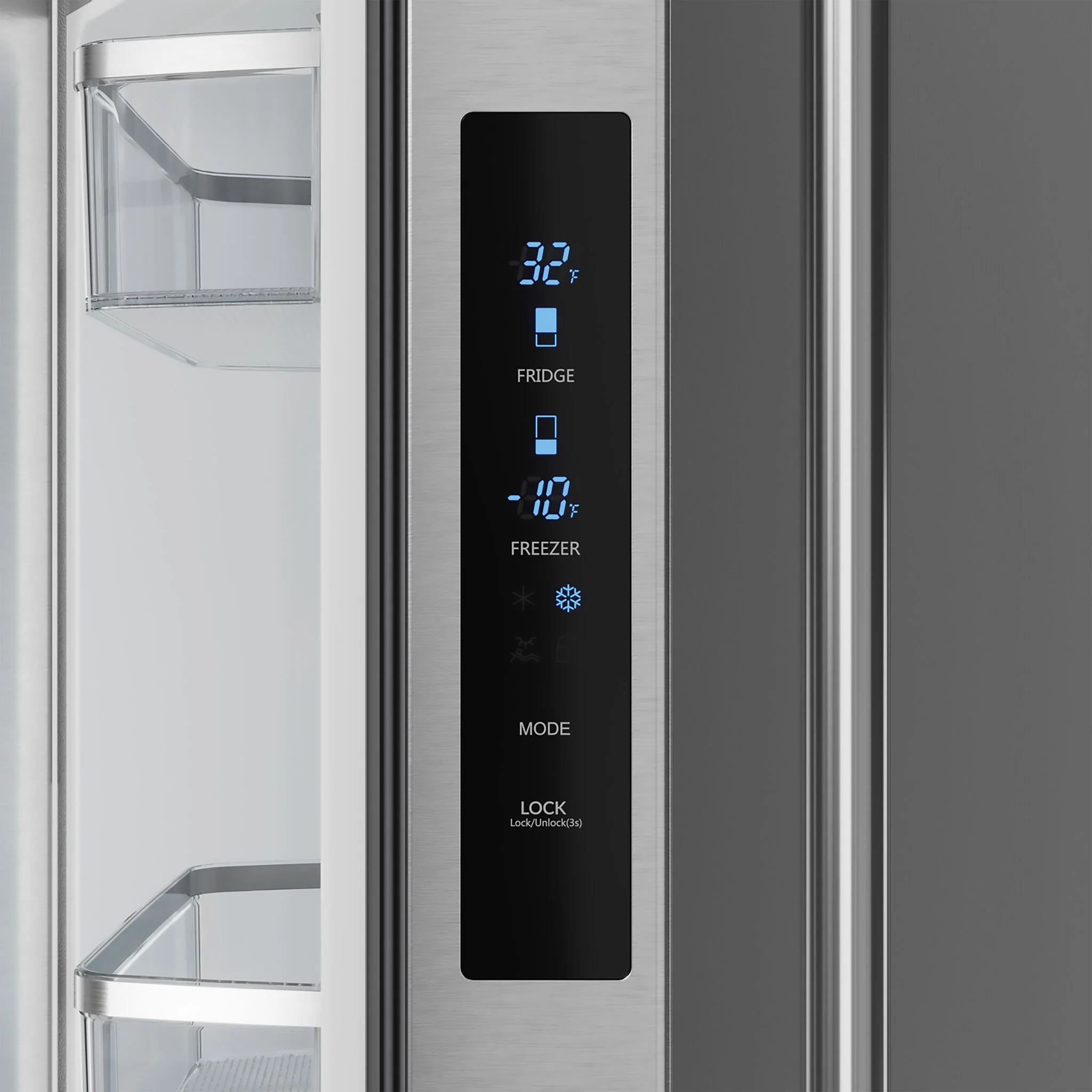 Thor Kitchen - Gordon Ramsay Collection 30" 17.5 Cu. Ft. Stainless Steel Counter-Depth French Door Refrigerator with Ice Maker - RF3017FFD99 - Image 5