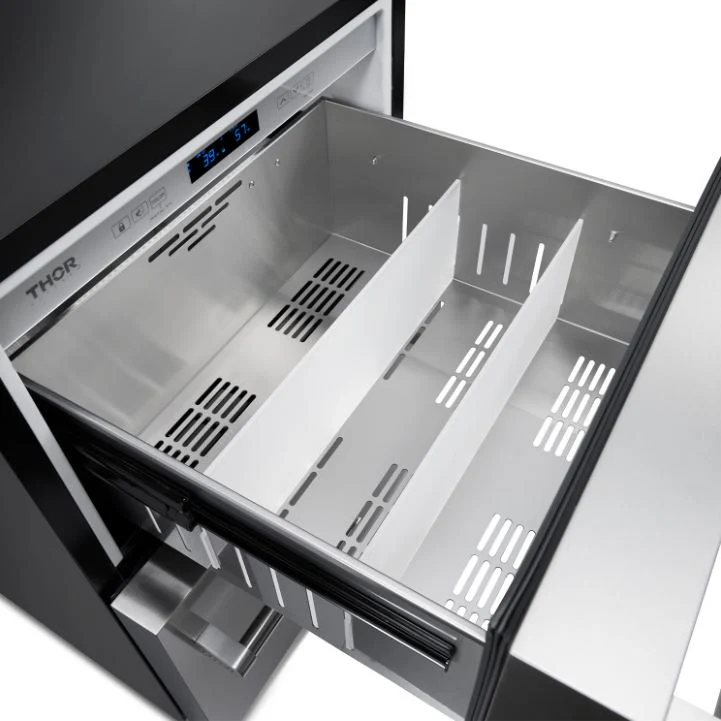 Thor Kitchen Stainless Steel Undercounter Refrigerator with Two Drawers (5.4 cu.ft) - TRF24U - Image 6