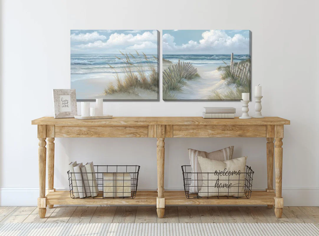 To the Shoreline Wall Art - Blue/White - 20 X 16 - Image 2