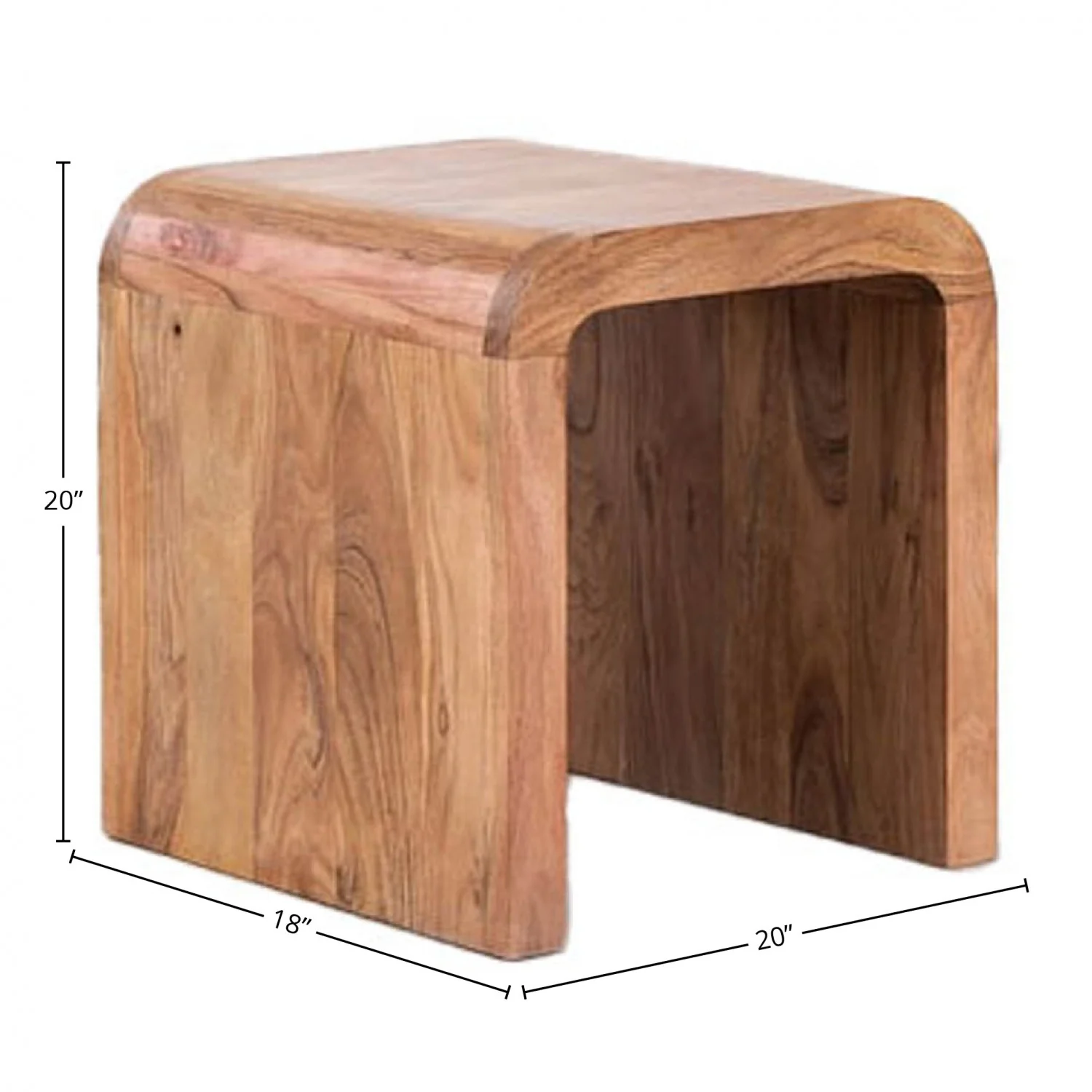 Torgin Curve Side Table - Brown - Image 3