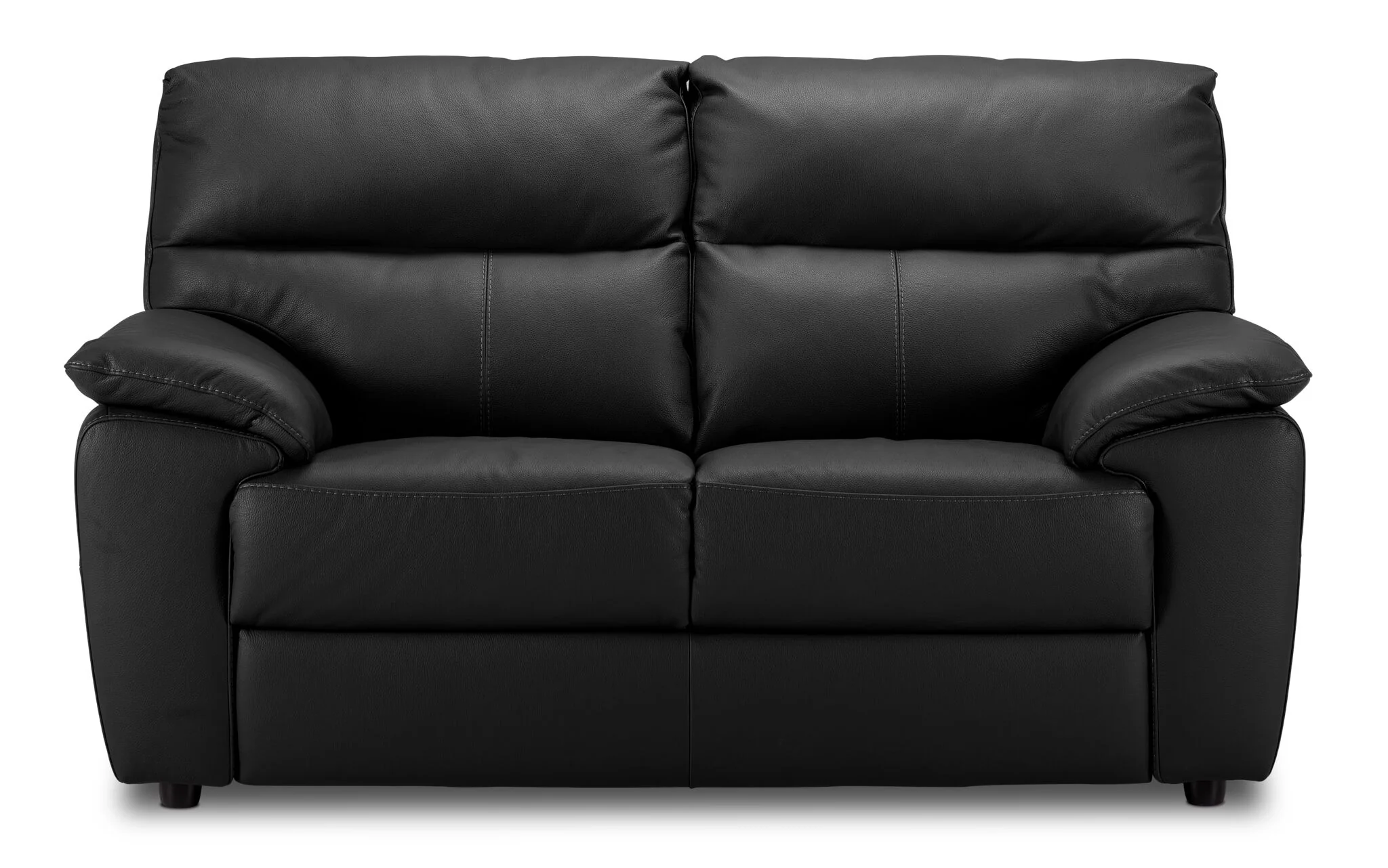 Toscana Leather Loveseat - Black - Image 2
