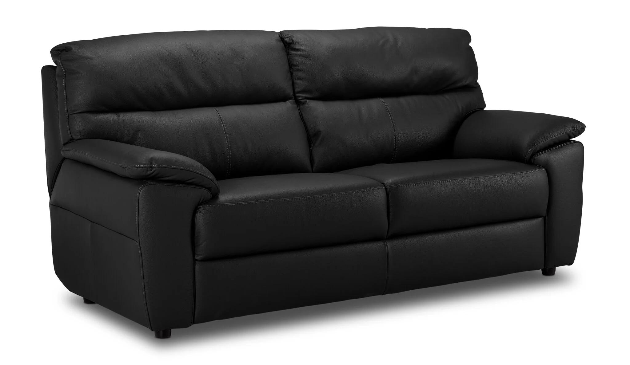 Toscana Leather Sofa and Chair Set - Black - Image 2