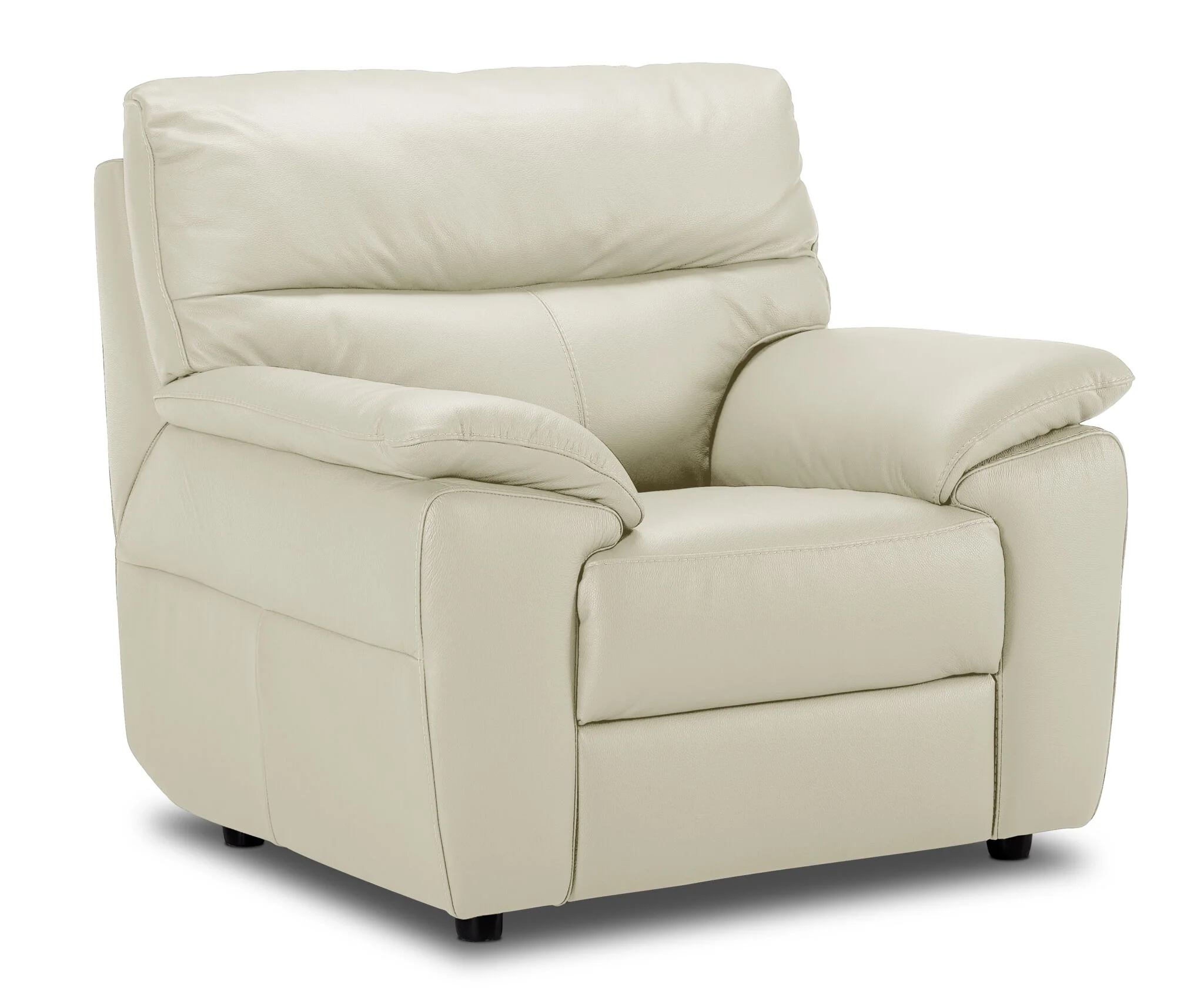 Toscana Leather Sofa and Chair Set - White - Image 3
