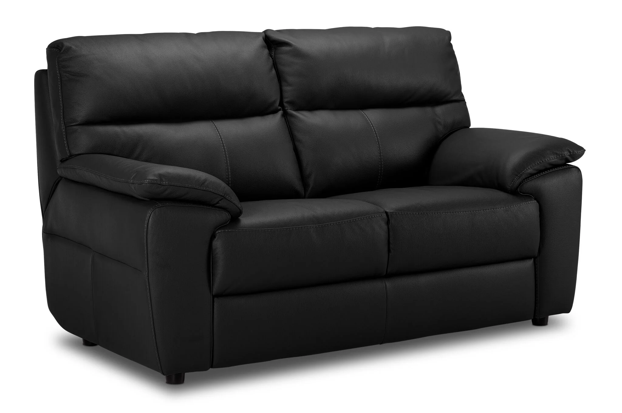 Toscana Leather Sofa and Loveseat Set - Black - Image 3