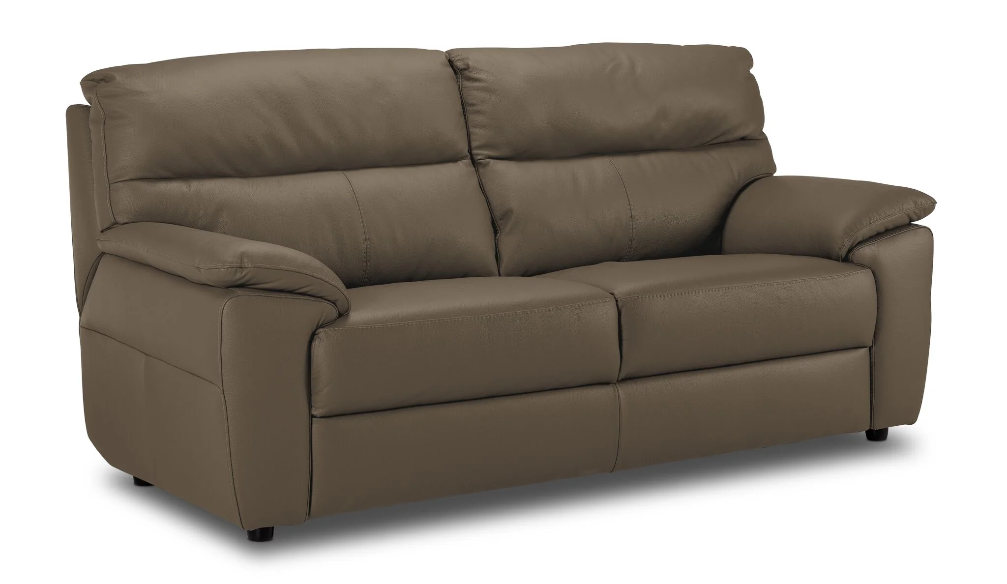 Toscana Leather Sofa and Loveseat Set - Taupe - Image 2