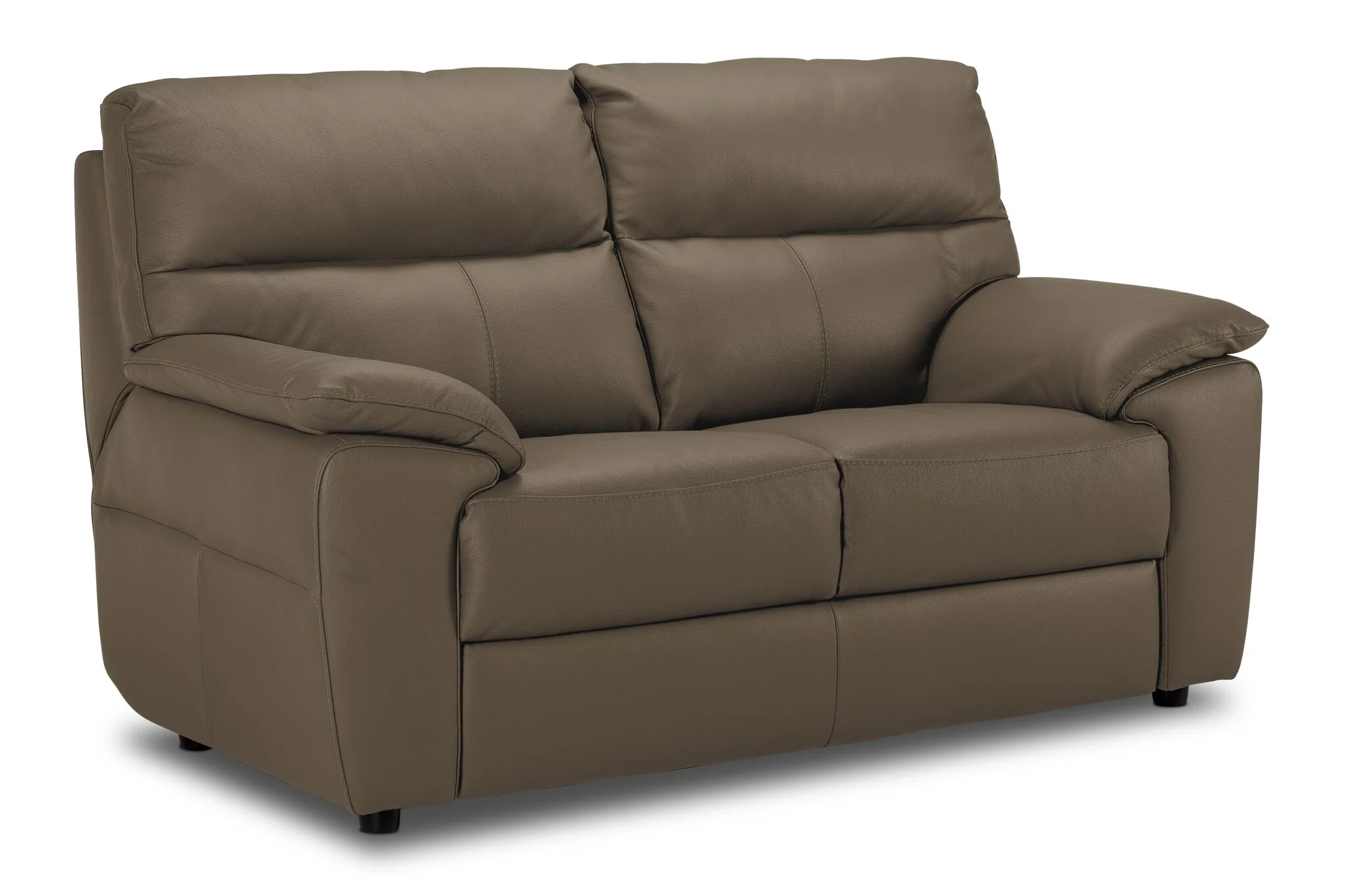 Toscana Leather Sofa and Loveseat Set - Taupe - Image 3
