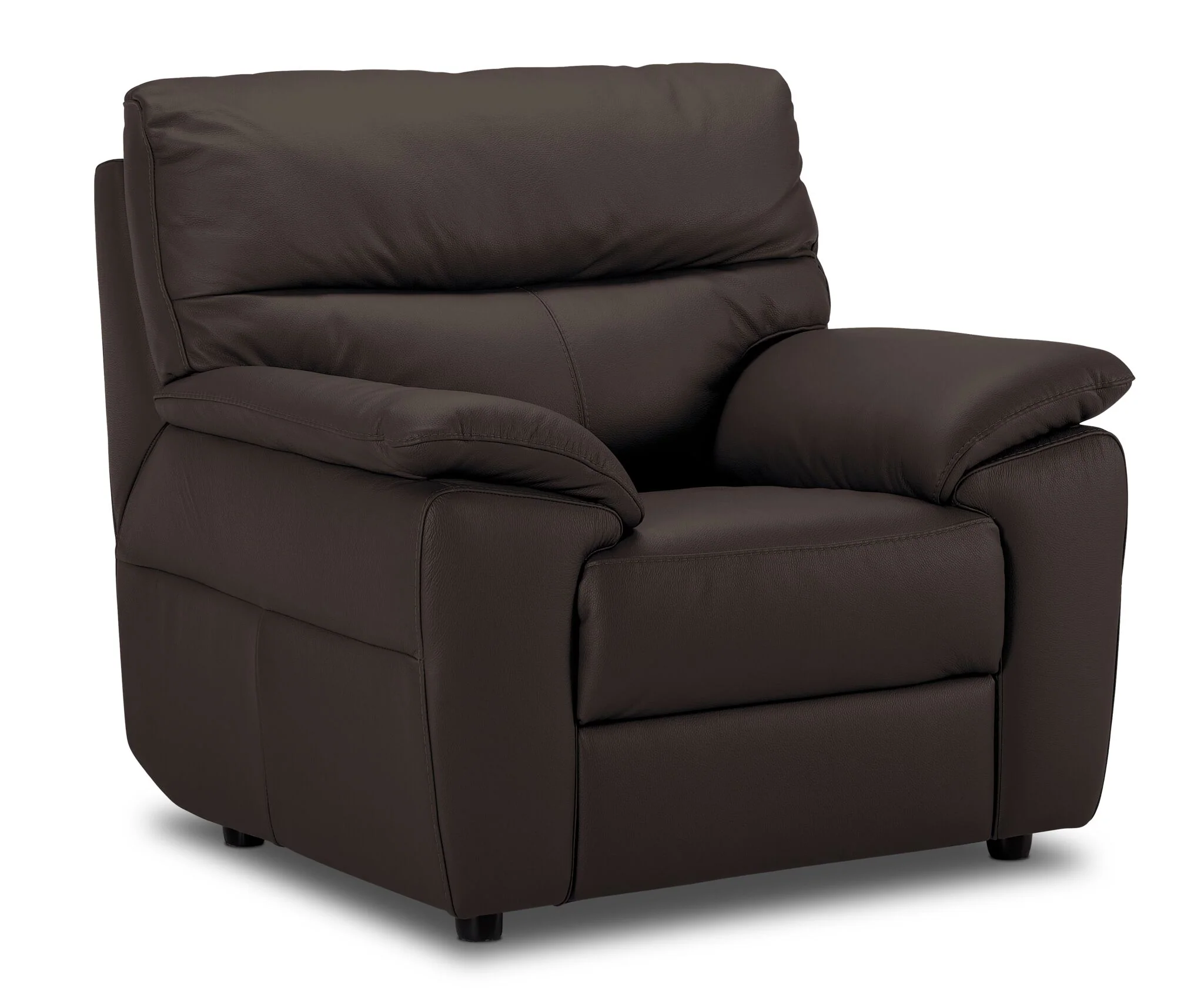 Toscana Leather Sofa, Loveseat and Chair Set - Chocolate - Image 4