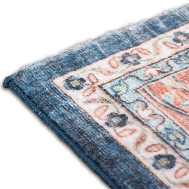 Touch Traditional Rug - 5' x 8' - Red/Blue - Image 4
