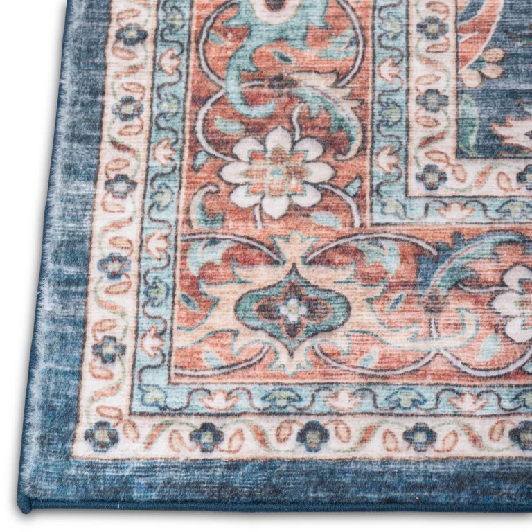 Touch Traditional Rug - 6' x 9' - Red/Blue - Image 3