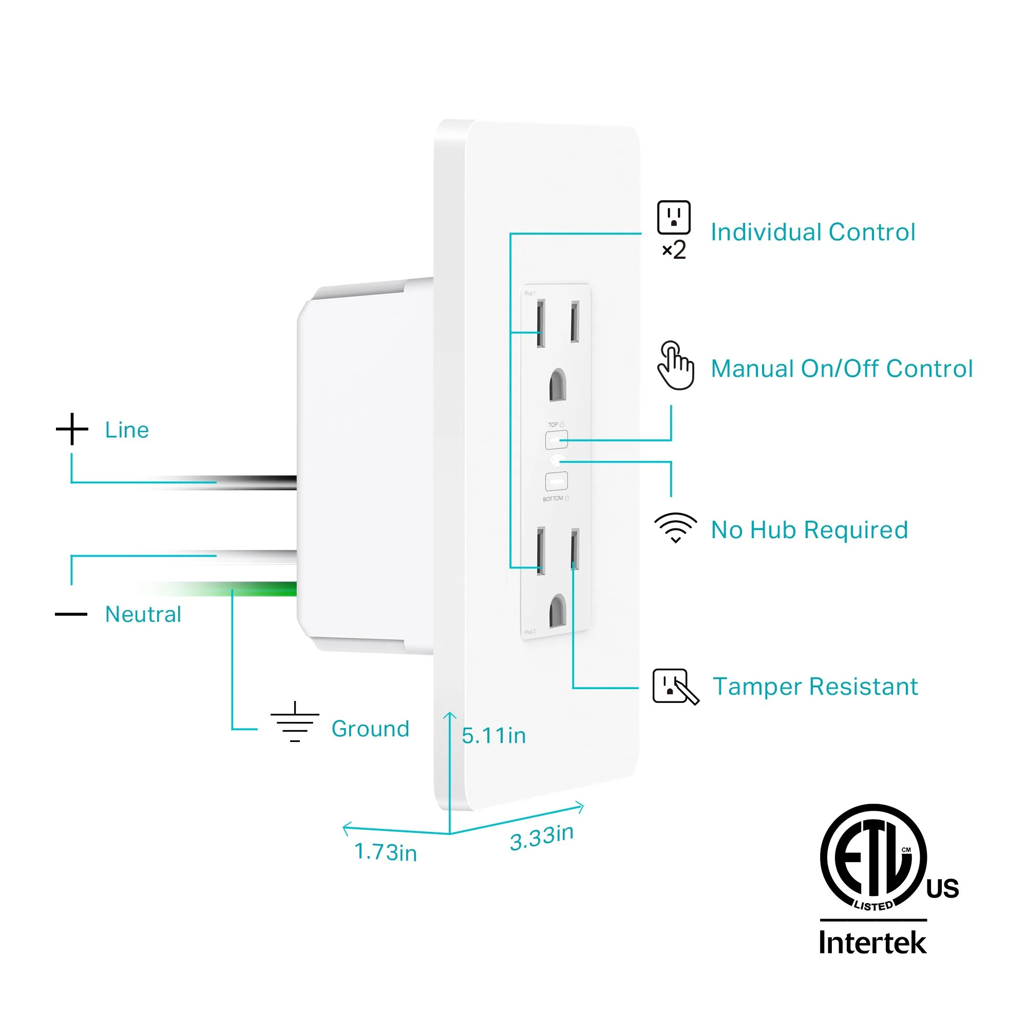 TP-Link Smart Wi-Fi Power Outlet - TPL-KP200 - Image 4