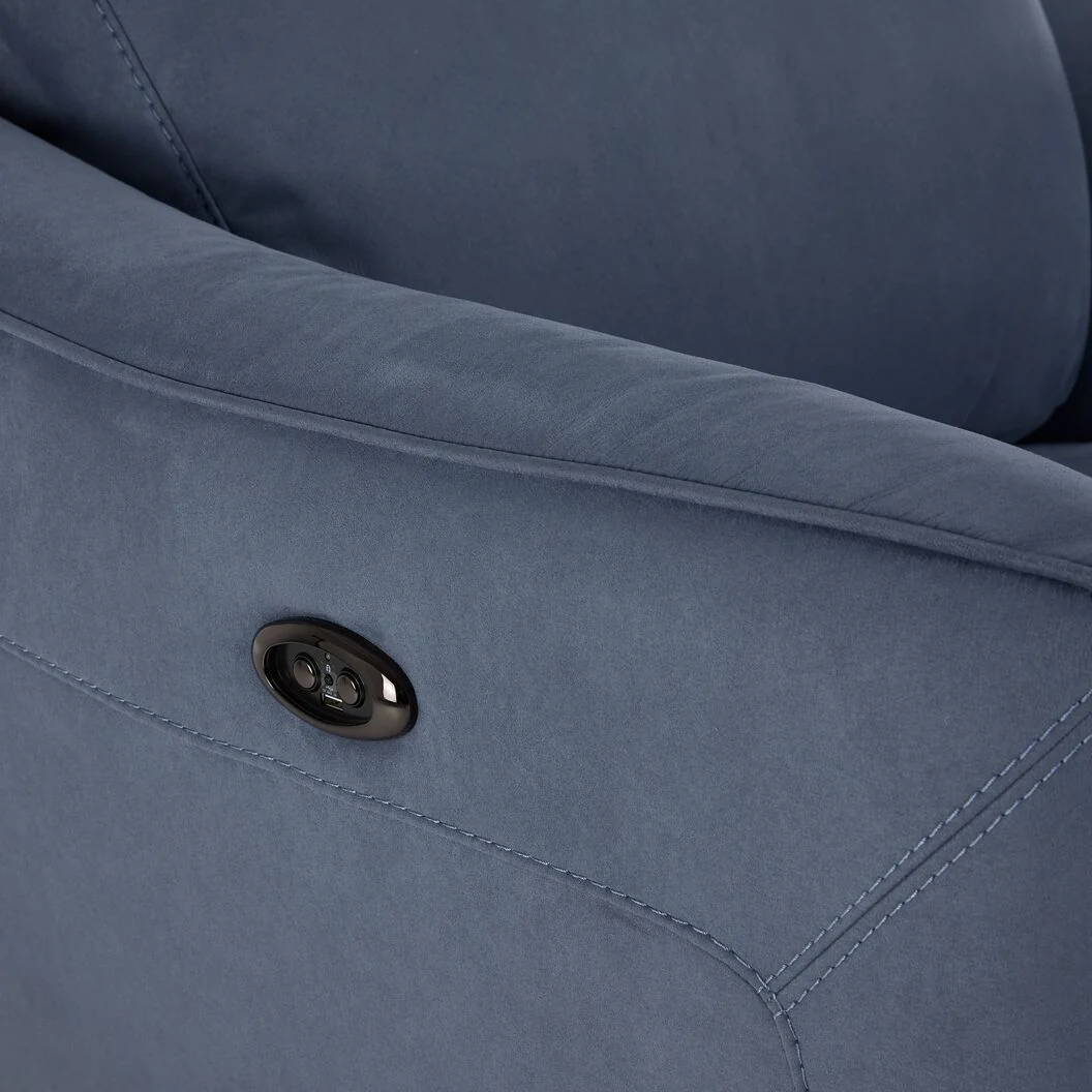 Trevi Power Recliner - Blue - Image 2