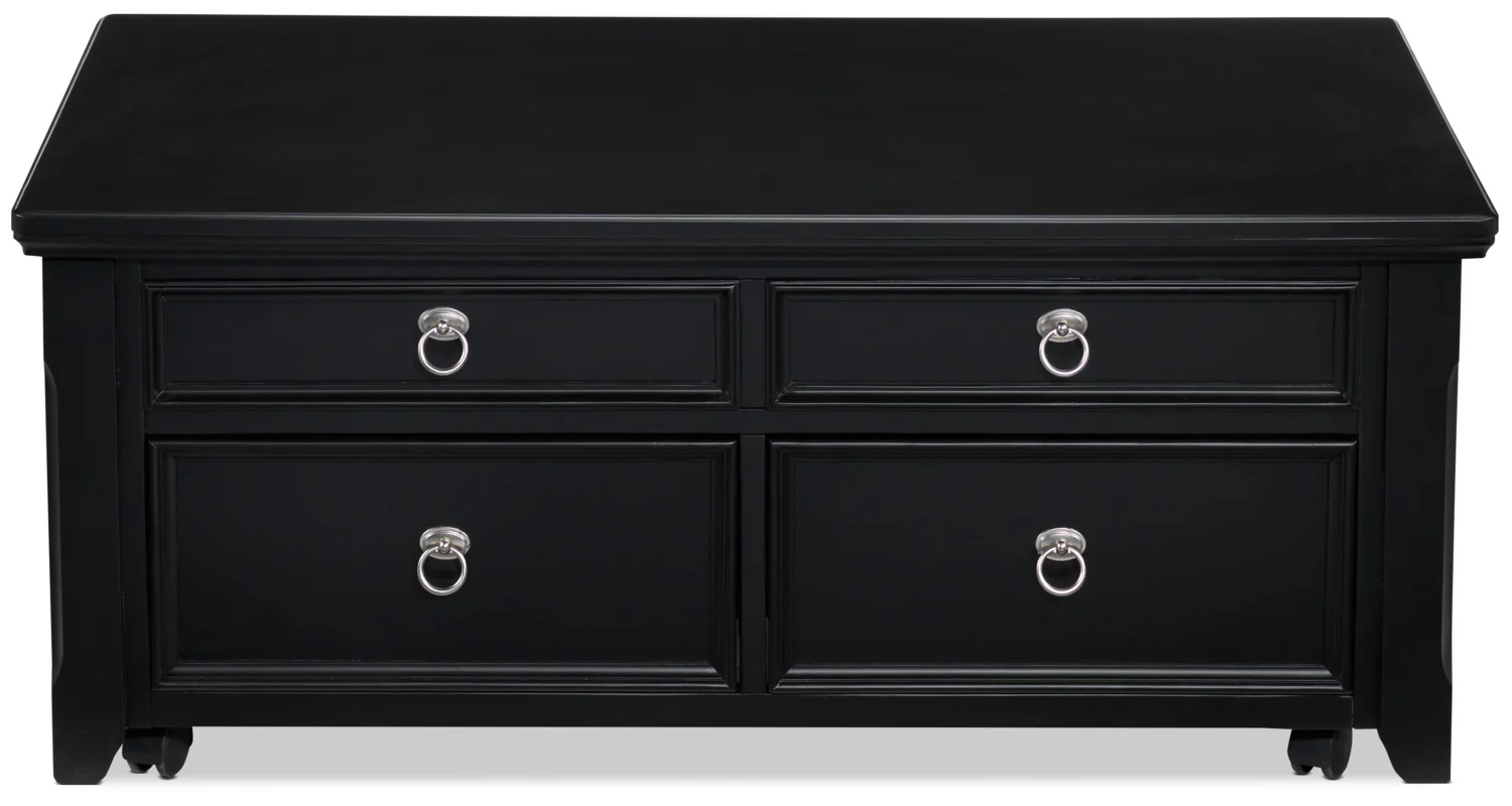Turner 46" Lift-Top Coffee Table - Black - Image 5