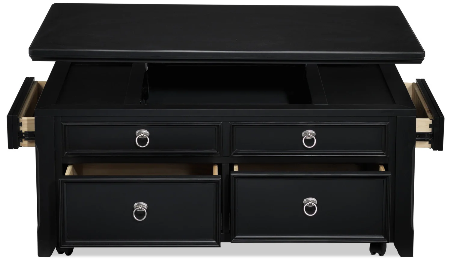 Turner 46" Lift-Top Coffee Table - Black - Image 6