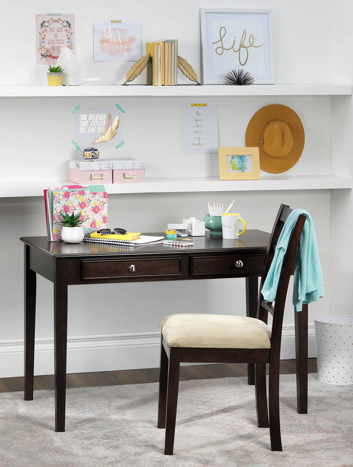 Tyndall Desk and Chair Package - Espresso - Image 2