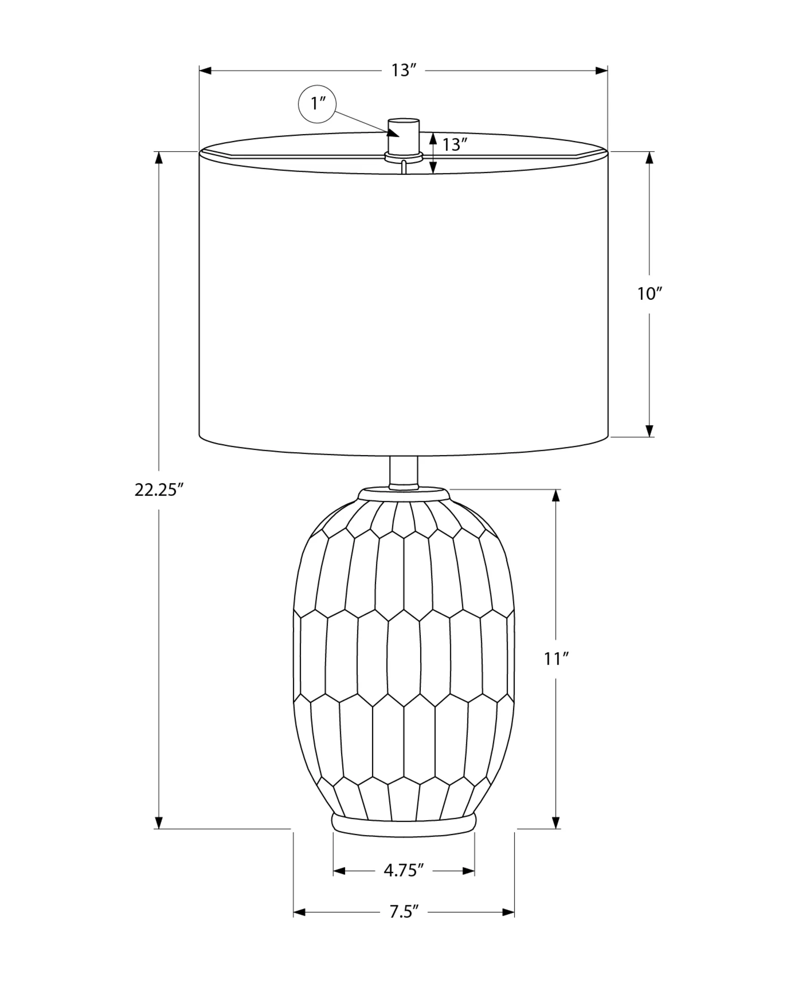 Tyne Table Lamp - Grey - Image 2
