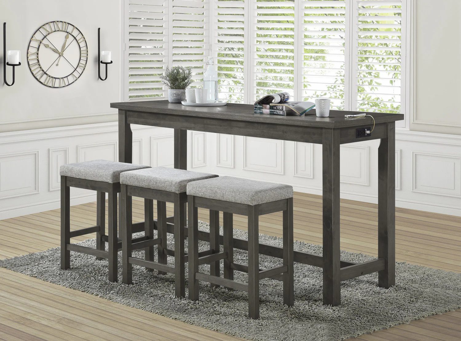 Tyon Dining Room Package - Grey - 4-Piece Set - Image 2