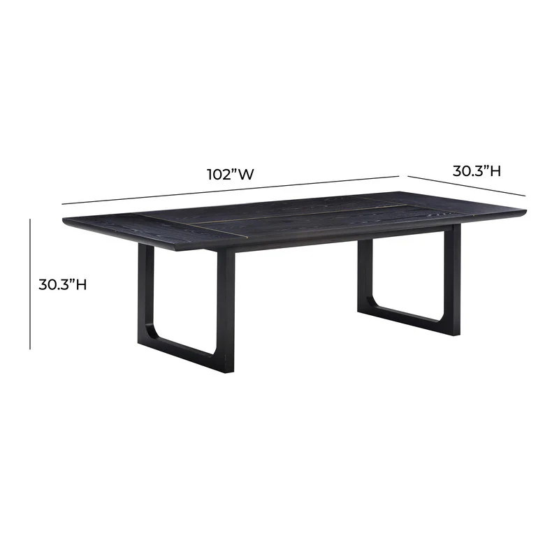 Udine Dining Table - Black - Image 8
