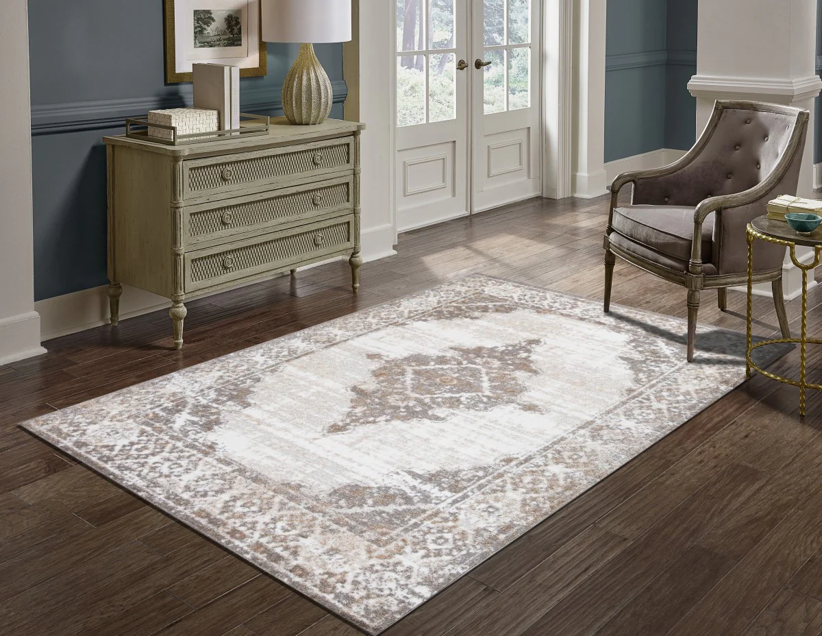 Uptown 5' X 8' Area Rug - Grey/Cream - Image 2