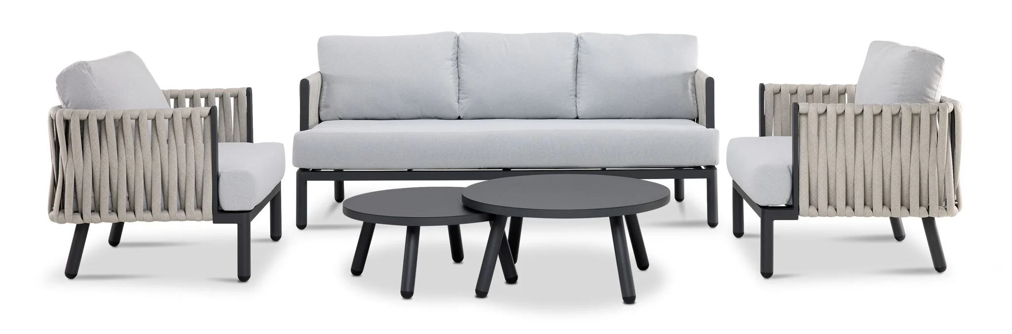 In Full Bloom - Urbana 5-Piece Conversation Set - Grey - Image 4