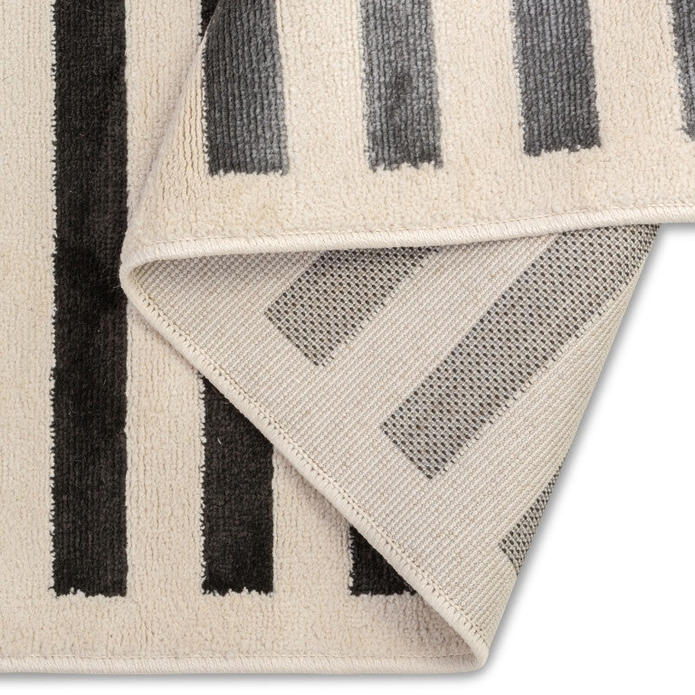 Urbane Lines Rug - 6' x 9' - Grey/Black - Image 2