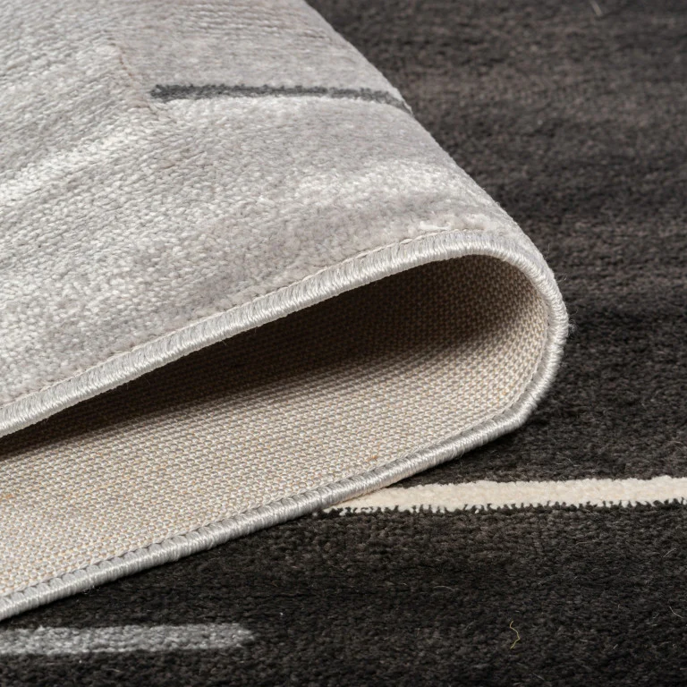 Urbane Modern Rug - 3' x 5' - Grey/Black - Image 5