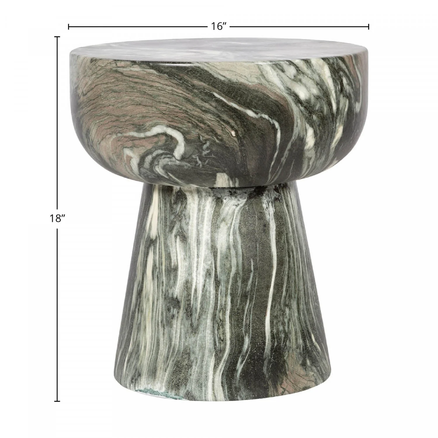 Valecourt Side Table - Marbled - Image 2