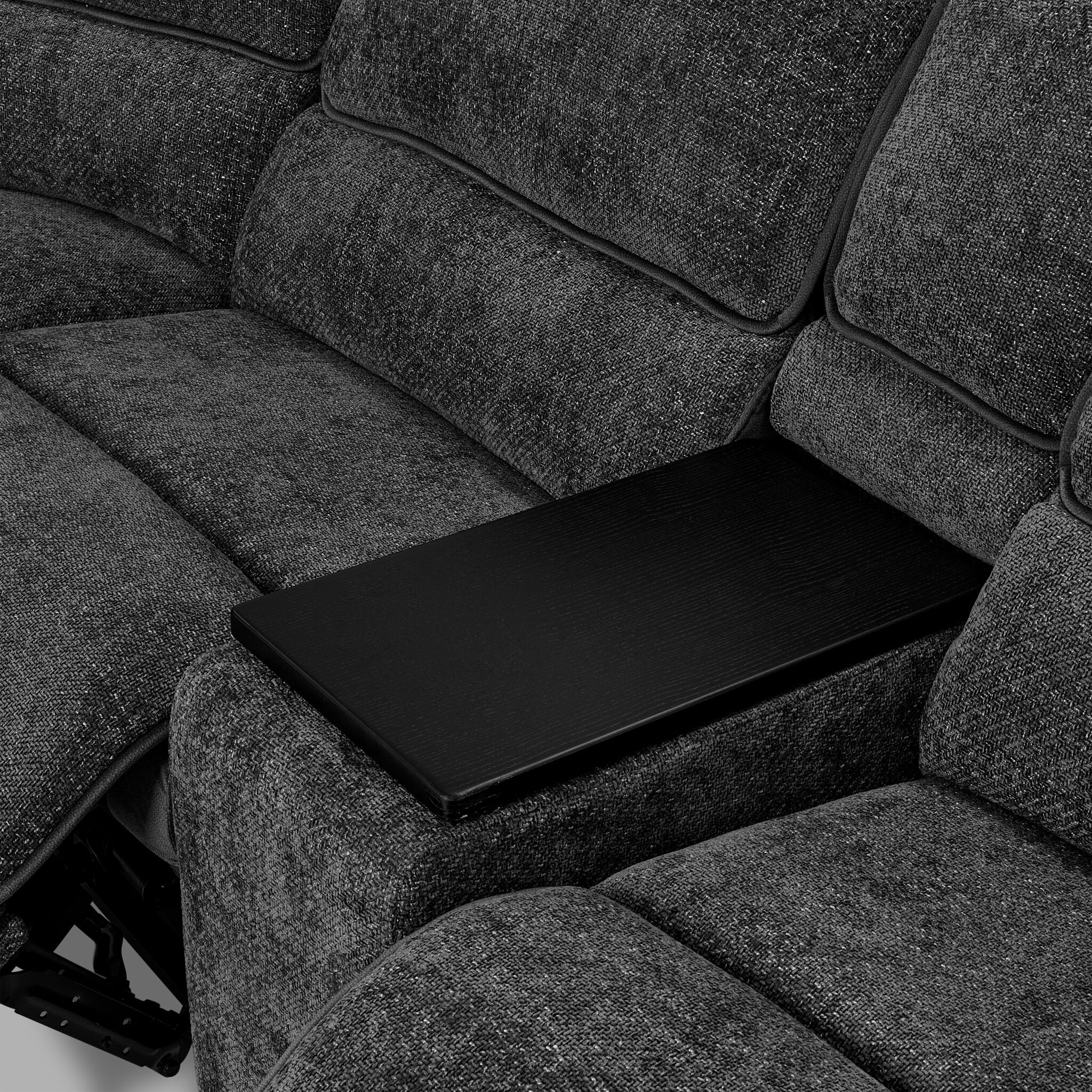 Vandelay 6-Piece Dual Power Reclining Sectional with Console and Reclining Armless Chair - Grey - Image 9