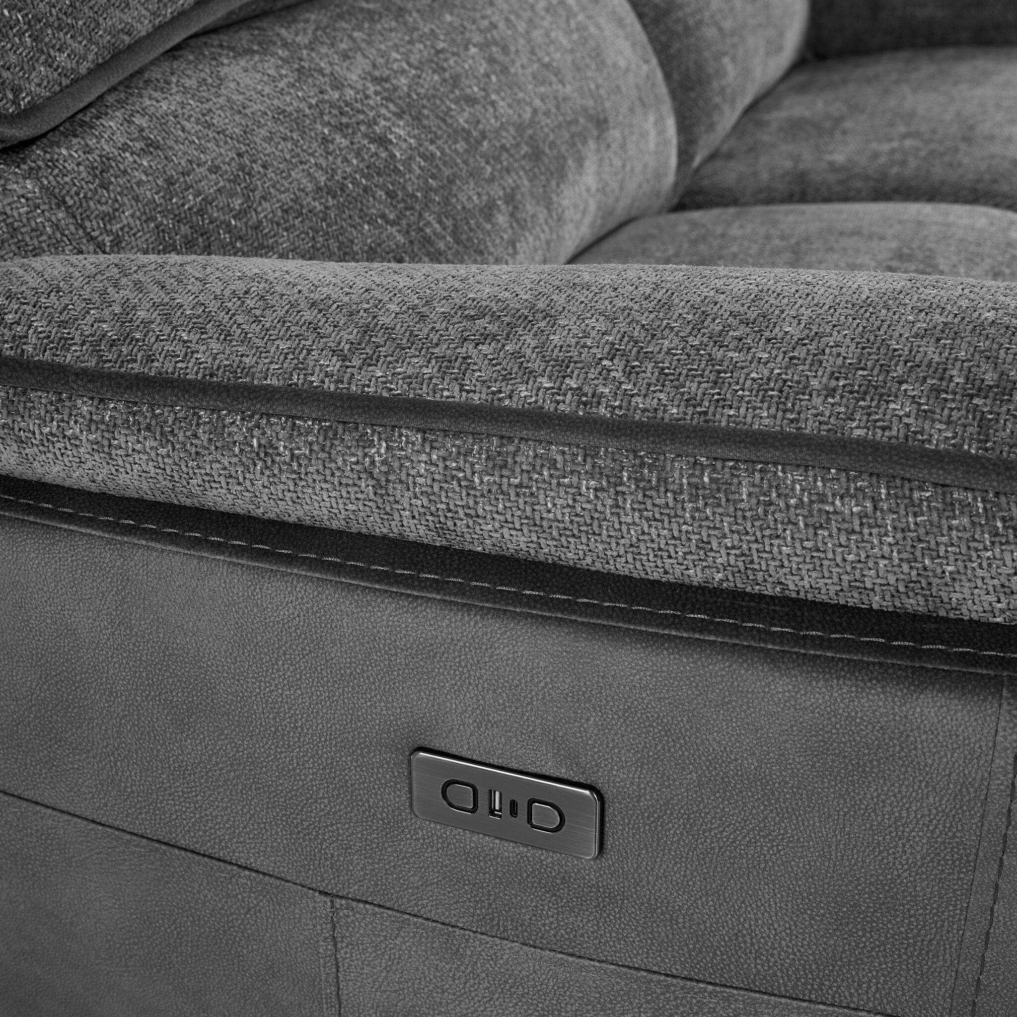 Vandelay Power Reclining Sofa - Grey - Image 5