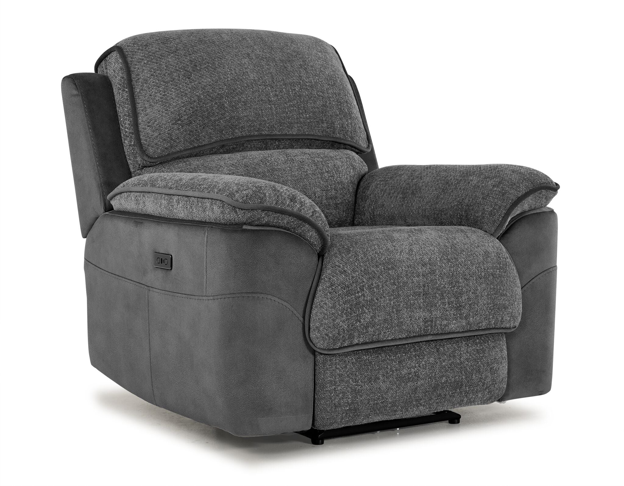 Vandelay Power Reclining Sofa and Chair Set - Grey - Image 3