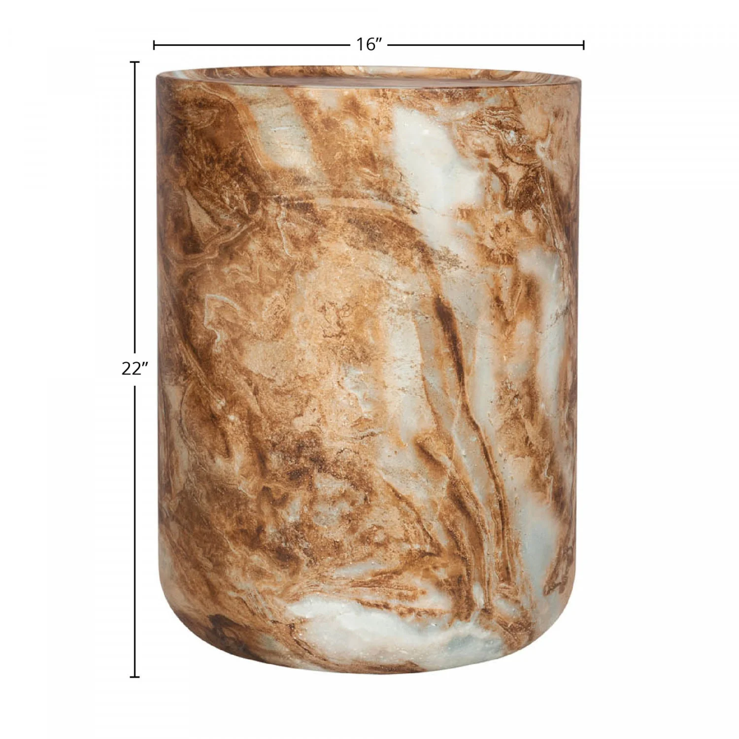 Vanderoy Side Table - Beige/Brown - Image 2