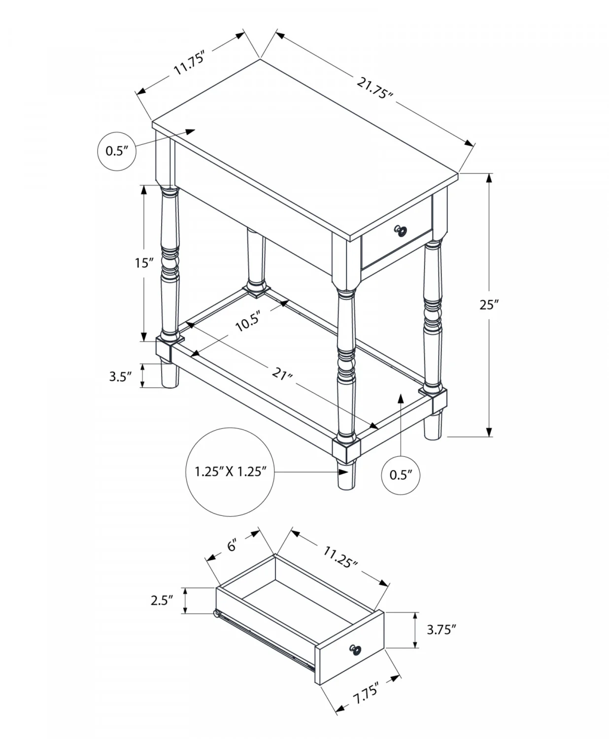 Vanta Side Table - White - Image 3
