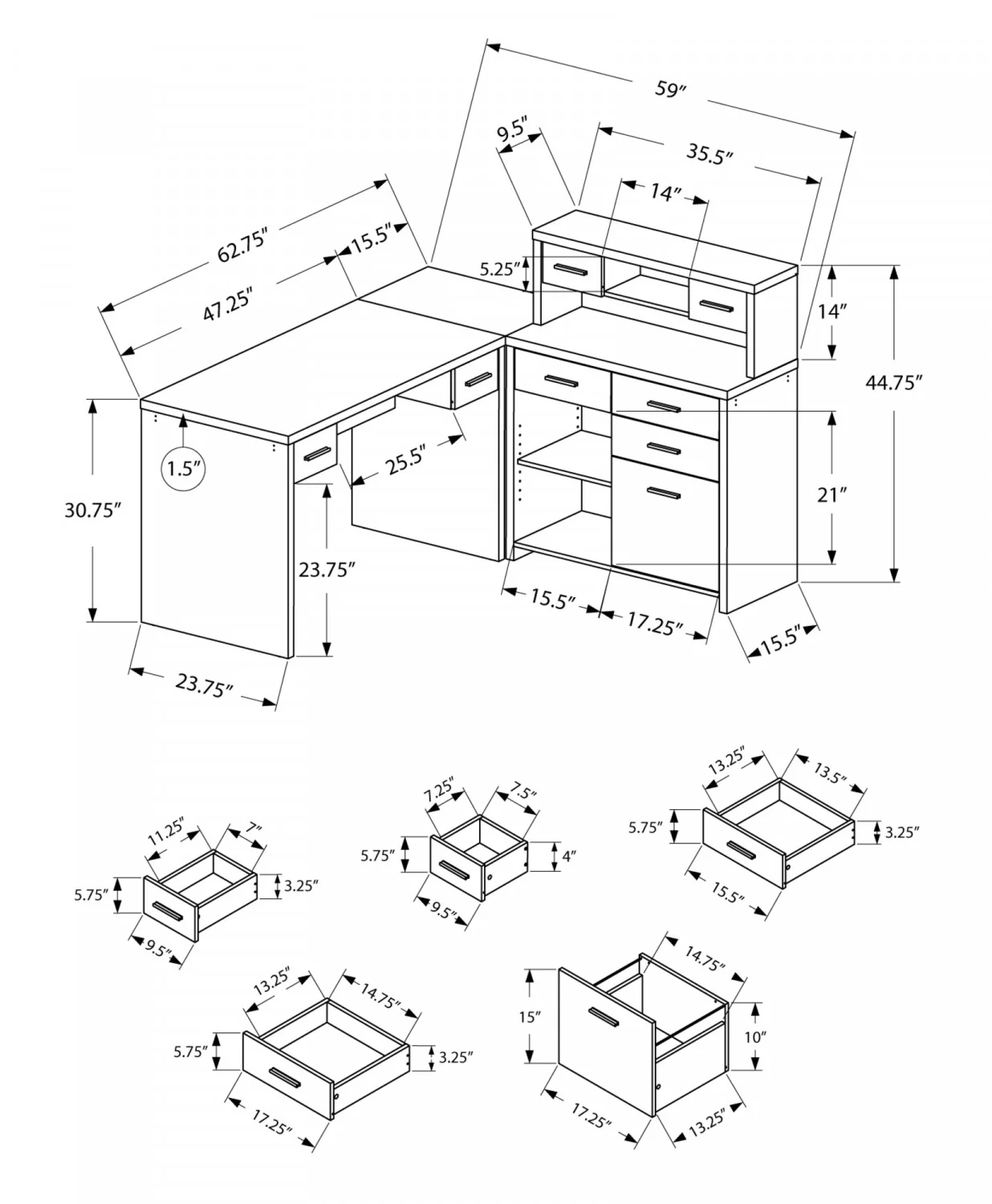 Varo Desk - White - Image 3