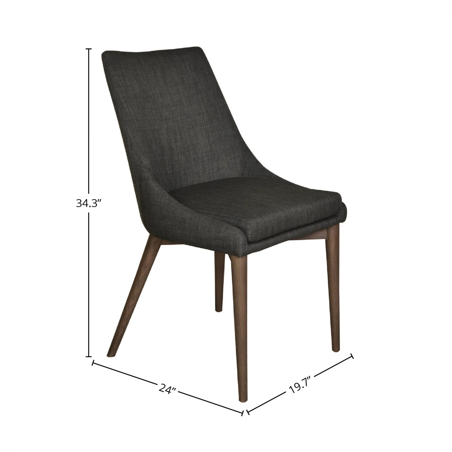 Vellaro Side Chair - Dark Grey - Set of Two - Image 7