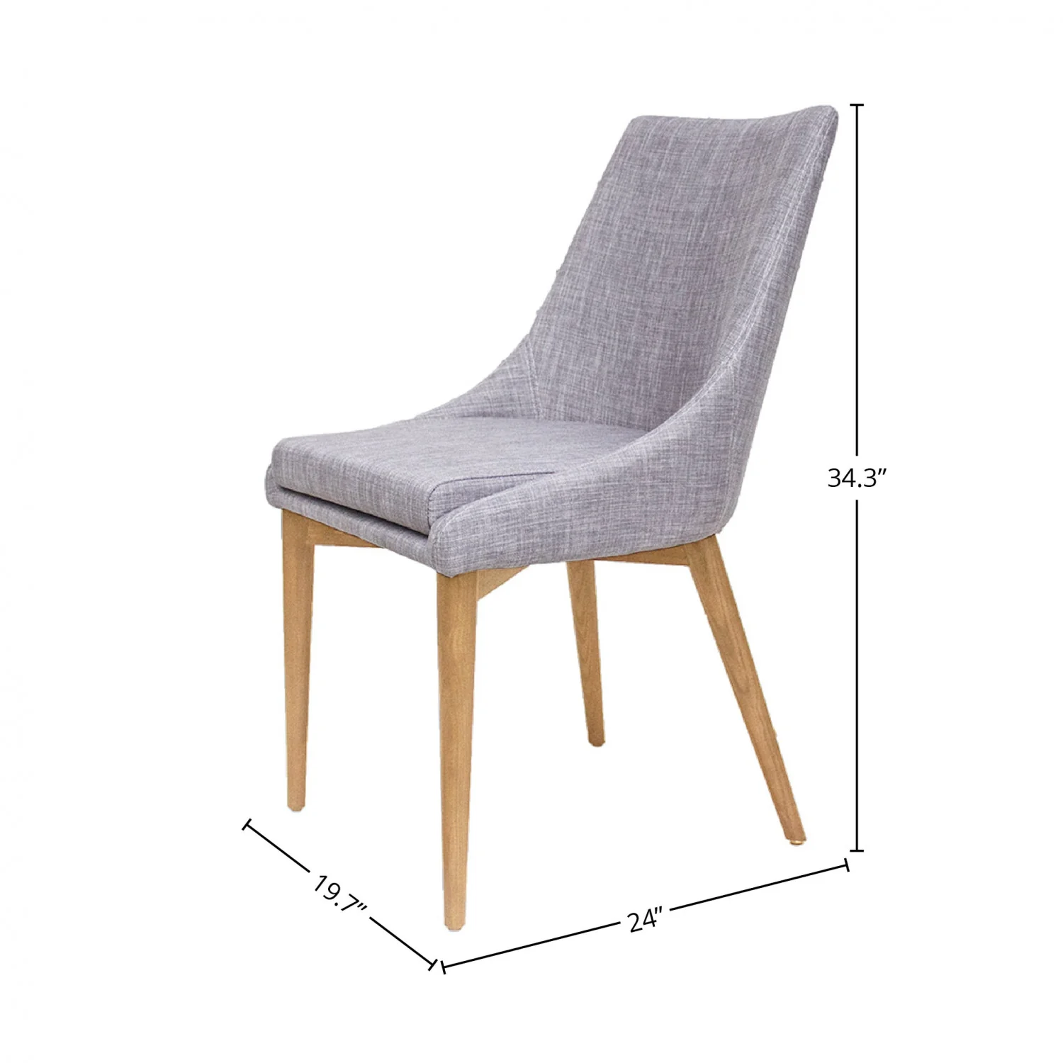 Vellaro Side Chair - Light Grey/Natural - Set of Two - Image 3