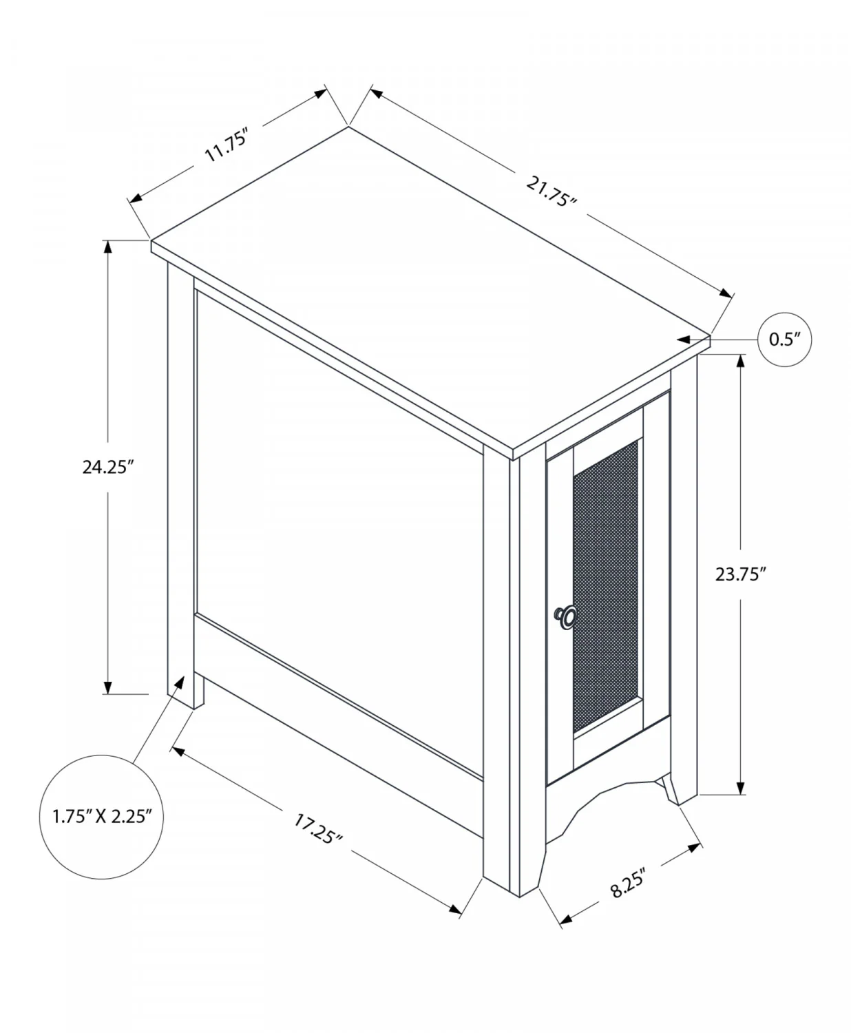 Velo Side Table - Grey - Image 3
