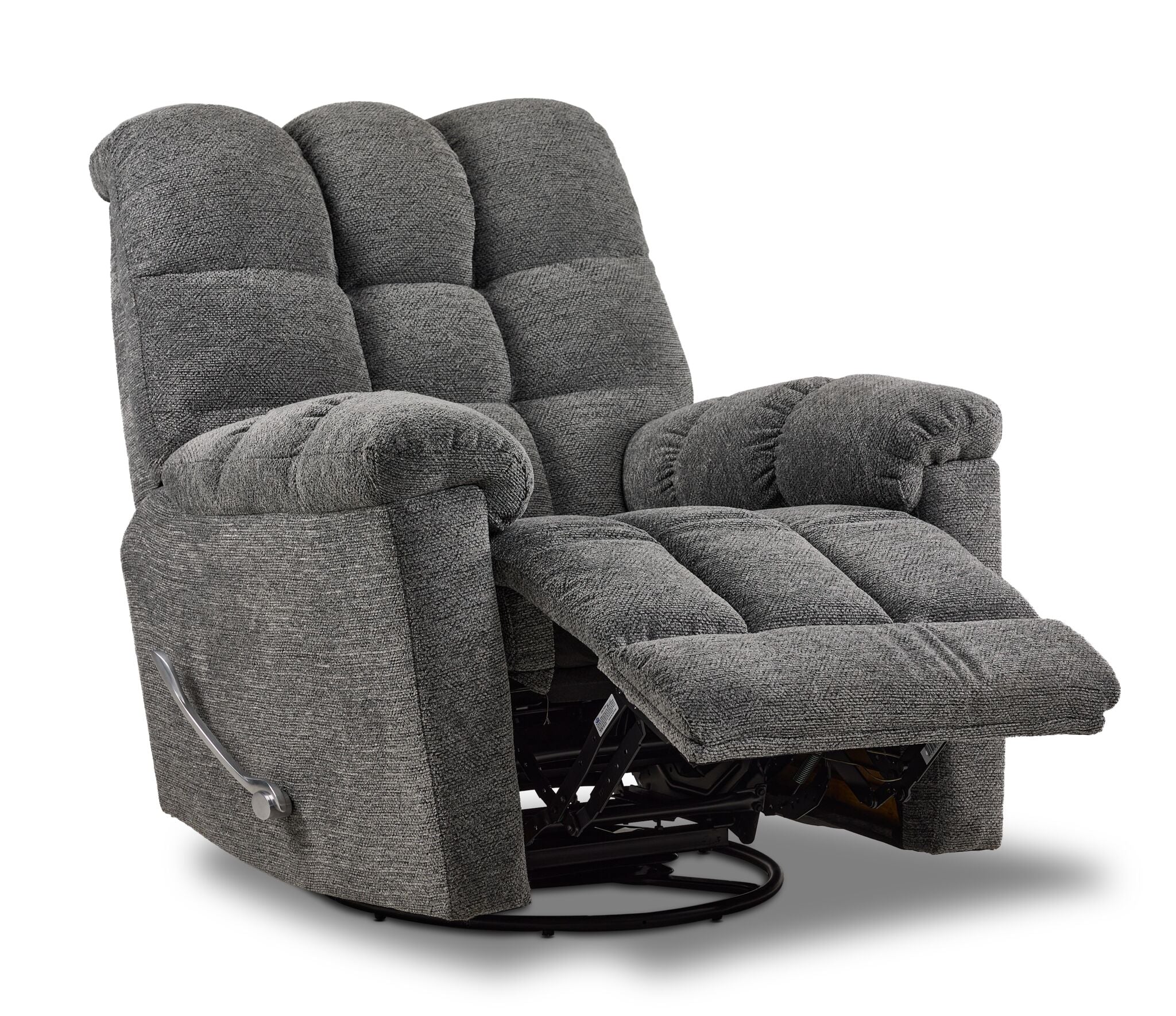 Veneto Swivel Recliner - Grey - Image 3