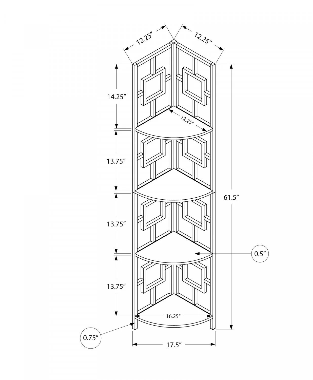 Venn Bookcase - White - Image 3