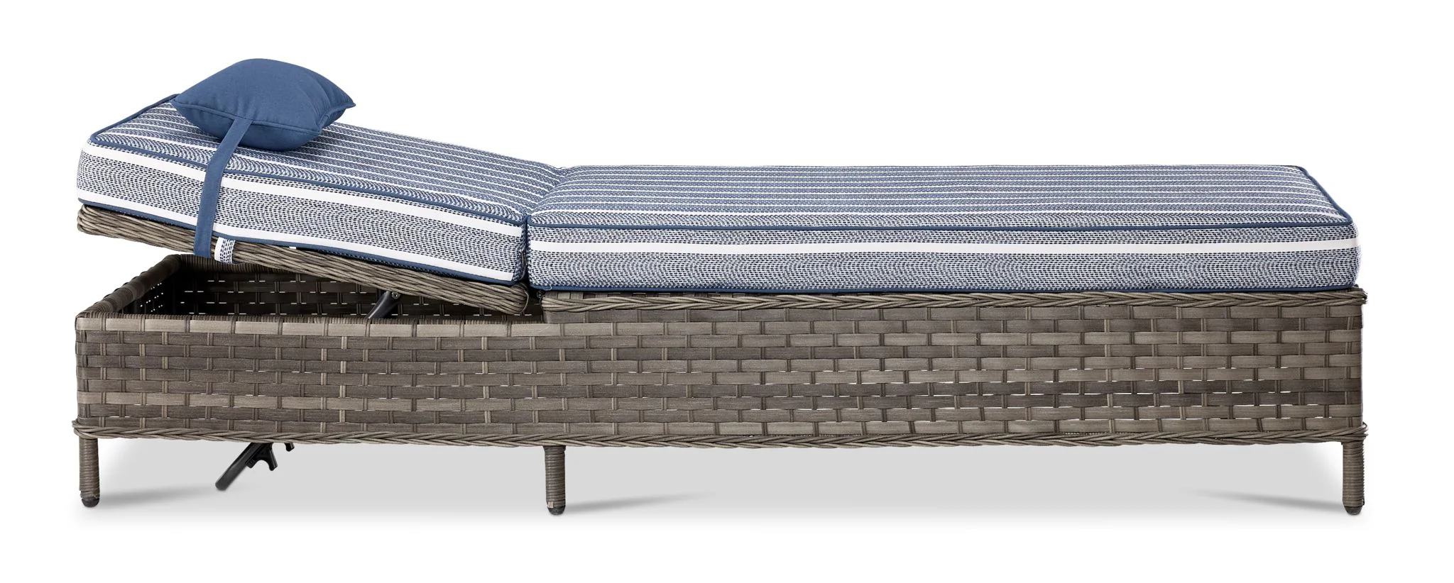Veranda Outdoor Lounger - Grey, Blue - Image 4