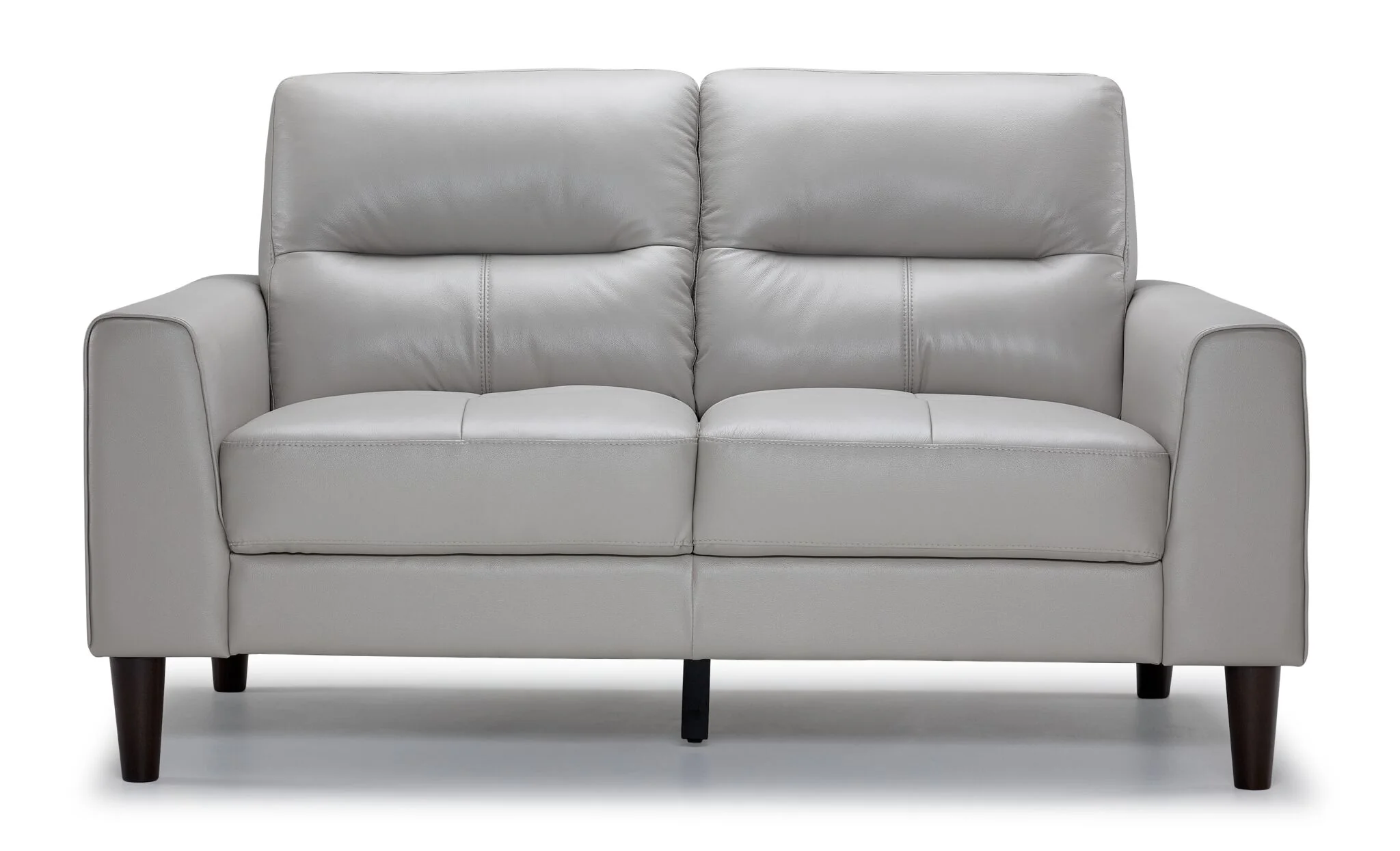 Verissimo Leather Loveseat - Silver - Image 2