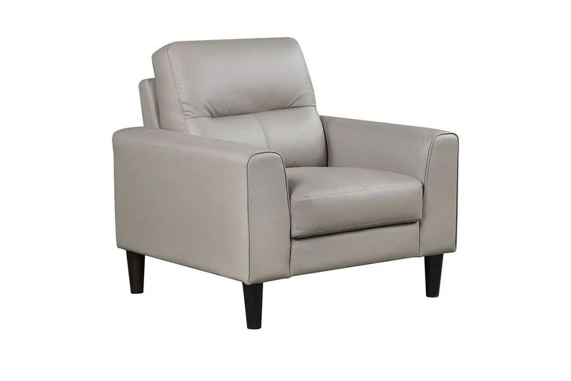 Verissimo Leather Sofa and Chair Set - Latte - Image 3