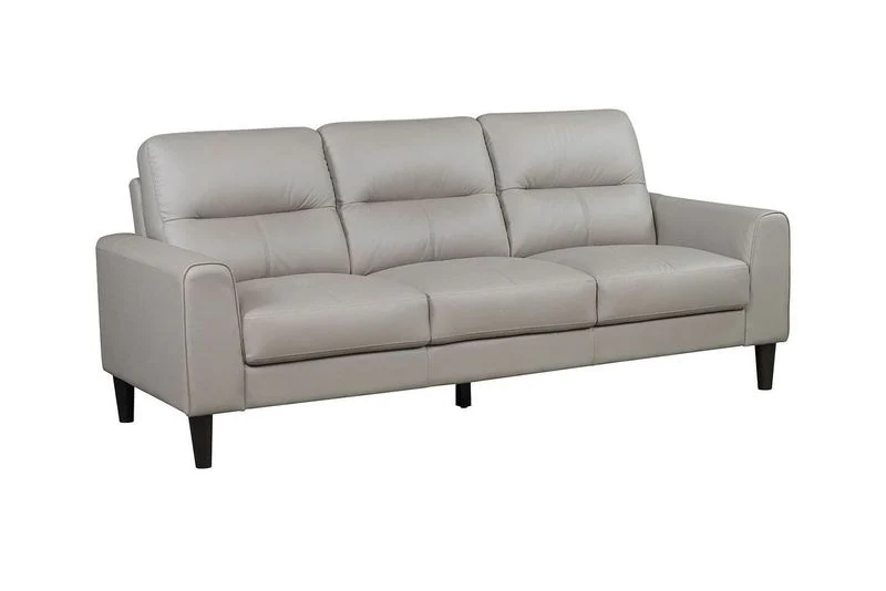 Verissimo Leather Sofa and Loveseat Set - Latte - Image 2