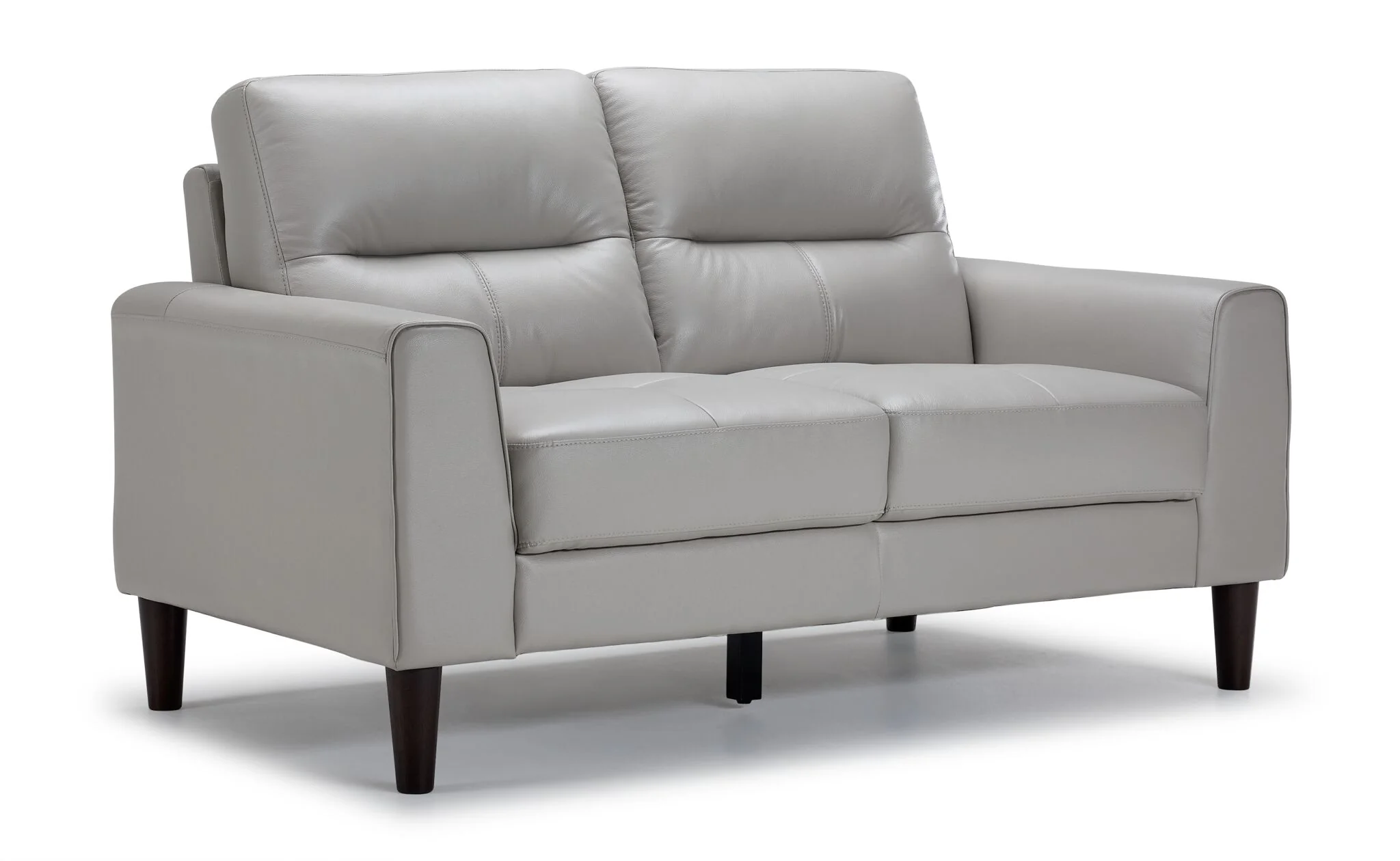 Verissimo Leather Sofa, Loveseat and Chair Set - Silver - Image 3