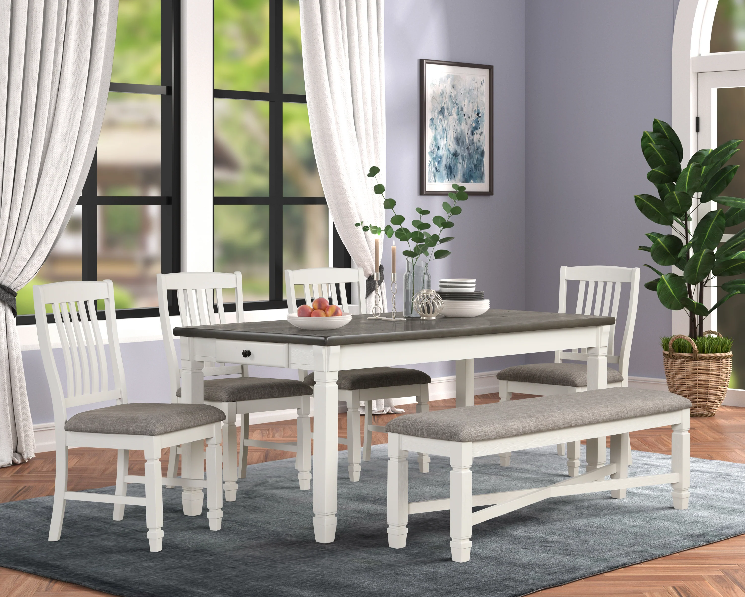 Vespera Dining Chair - White, Grey - Image 2