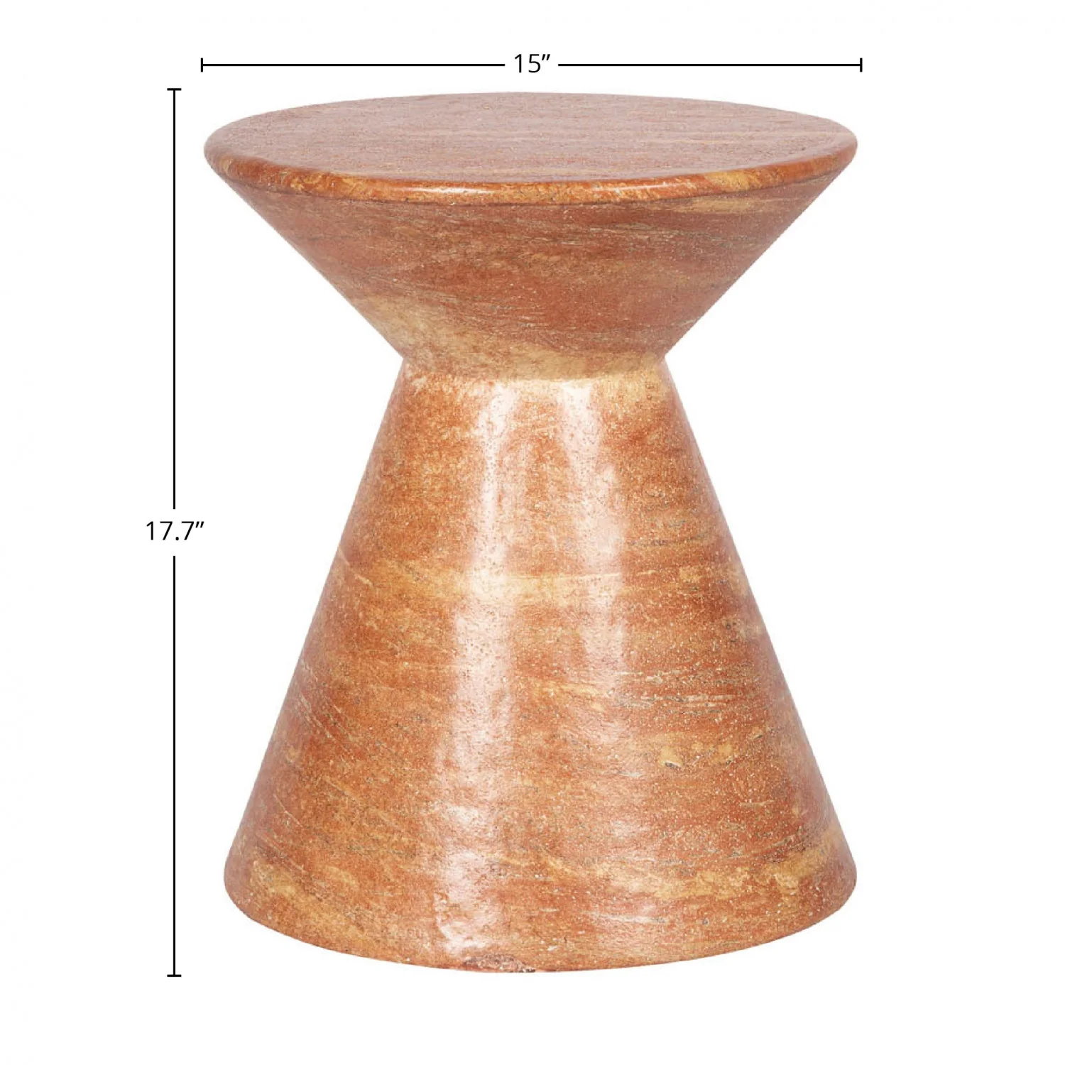 Veylia Side Table - Terra Cotta - Image 2
