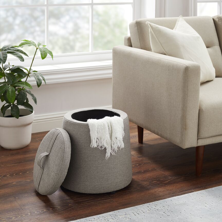 Victoria Storage Ottoman - Grey - Image 5