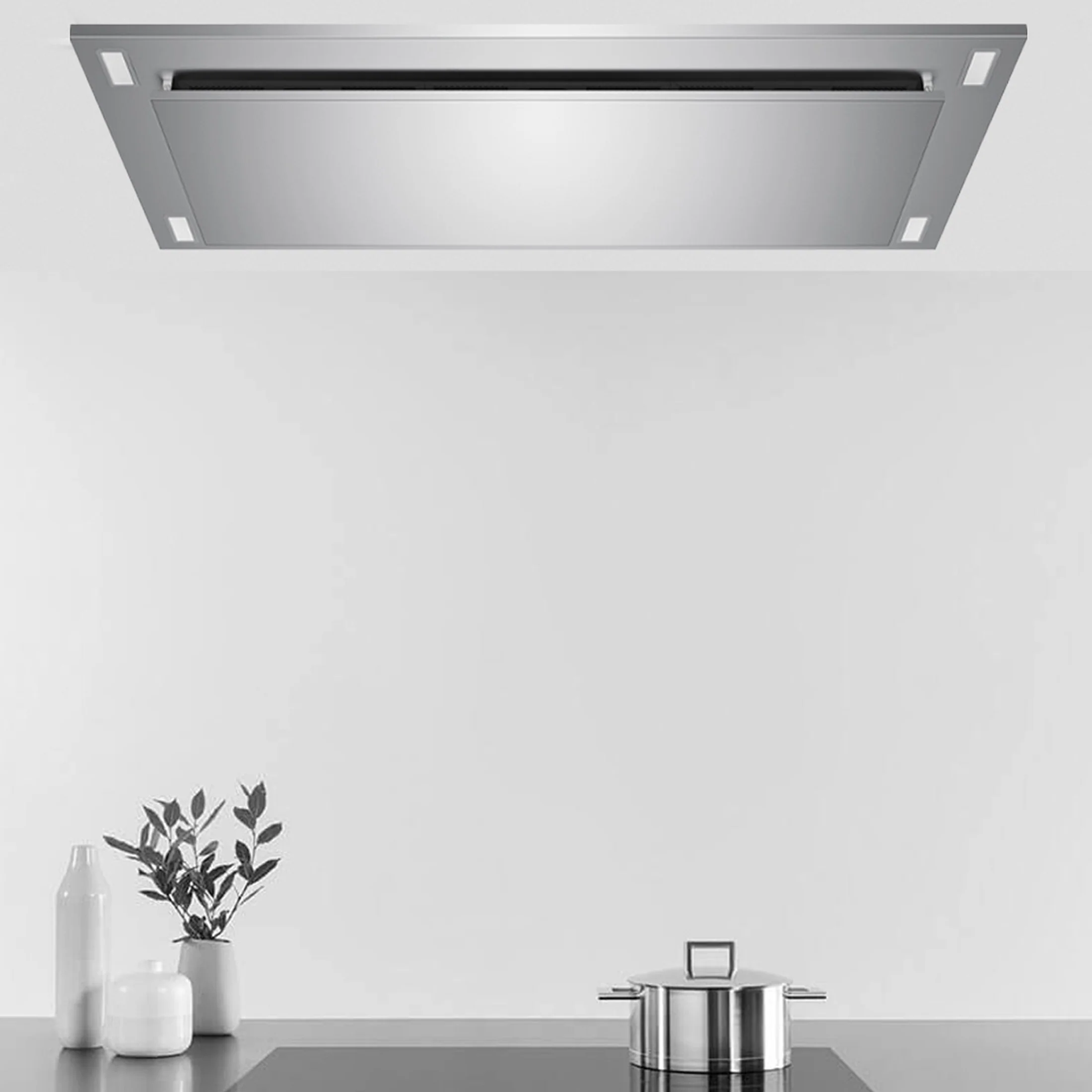 VICTORY Stainless Steel 600 CFM Flush Ceiling Range Hood - Sunset - Image 2